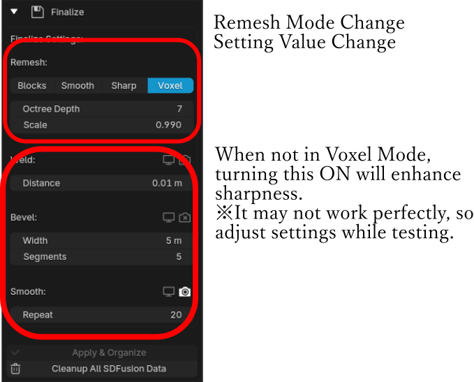 Finalize Tab